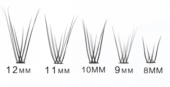 Fishtail Fake Eyelashes Super Natural Hair (Option: Black-11mm)