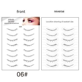 Lower Eyelashes Tattoo Sticker Disposable Waterproof (Option: Eyelash 06-105x148mm)