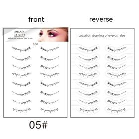 Lower Eyelashes Tattoo Sticker Disposable Waterproof (Option: Eyelash 05-105x148mm)