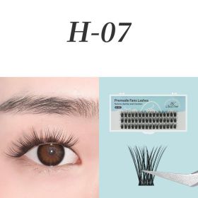 0.07mm Black Natural Bushy Sessile Trichoderma Grafted Ciliary (Option: 7 Style-12mm)
